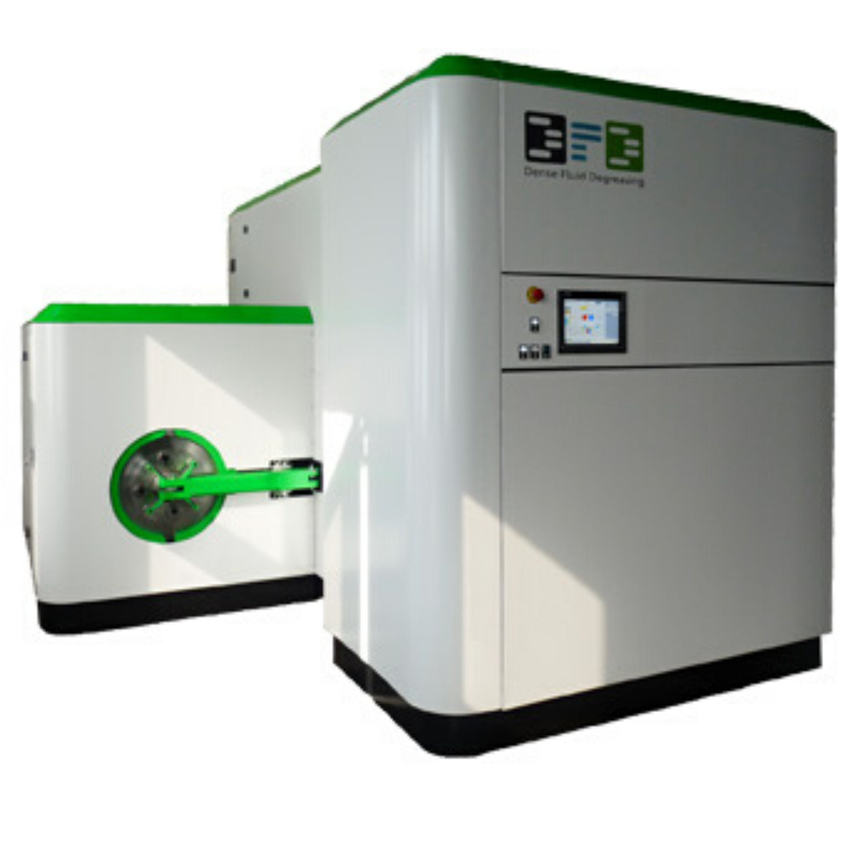 Front view of a supercritical CO2 cleaning machine manufactured by the company DFD